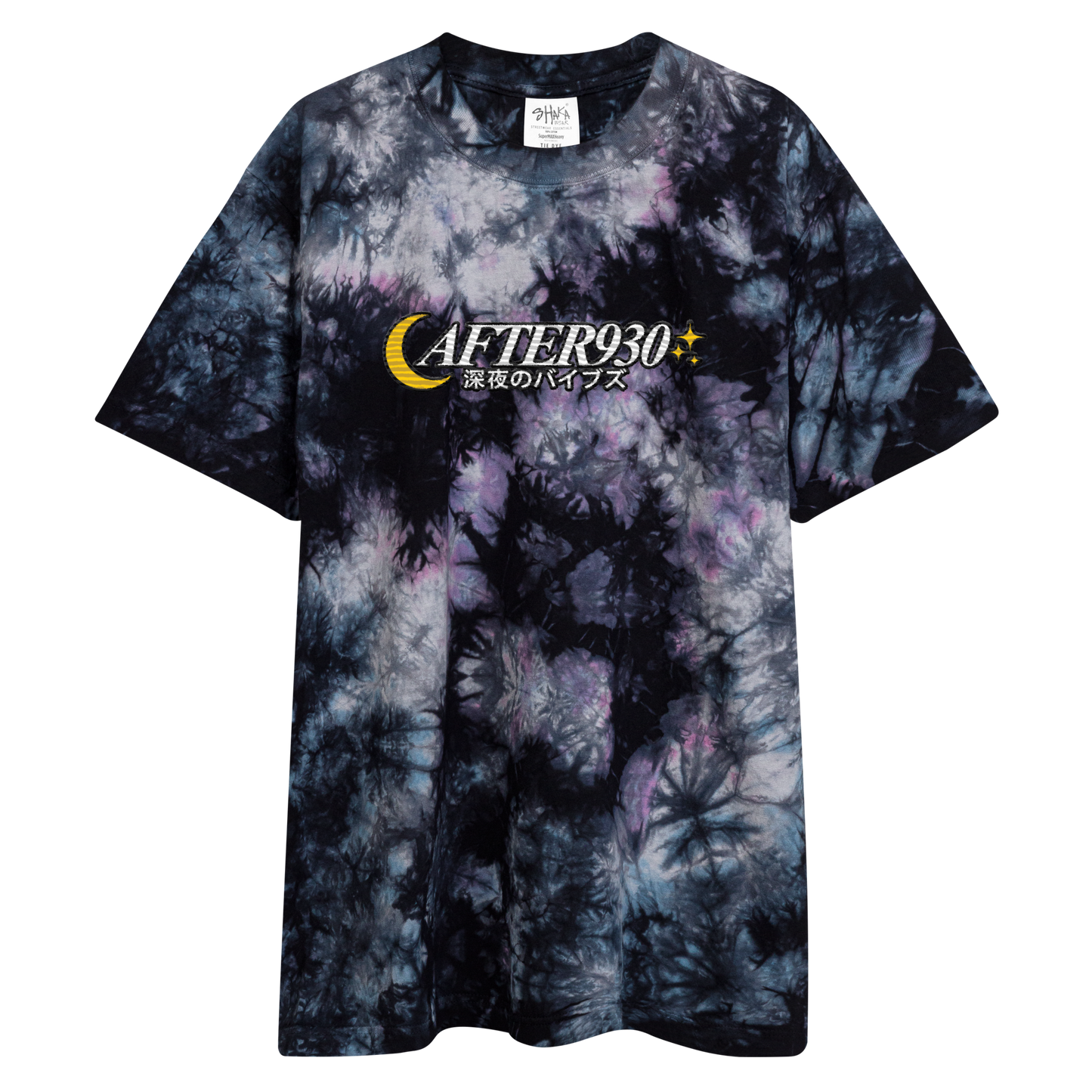 Embroidered Oversized tie-dye t-shirt